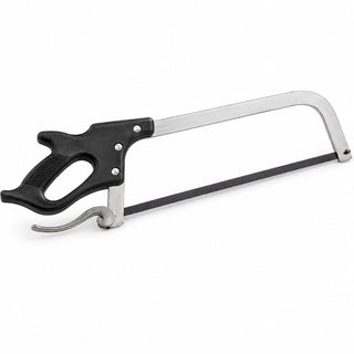 Glownary 16-Inch Stainless Steel Butcher Hand Saw with Ergonomic Grip – Camlocking Blade Tensioner, Manual Operation, 10 TPI Blade for Meat Processing