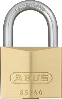 ABUS 65/40 Brass Padlock 40 mm Pack of 3 32129 | Solid brass body, hardened steel shackle NANO PROTECT - Safety level 5 - Indoor & outdoor