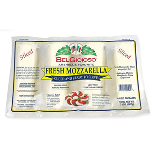 Fresh Sliced Mozzarella Cheese by – 32 Ounce (Pack of 1)