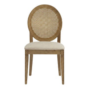 Brown 2-Piece Cane-Back Dining Chair Set with Upholstered Seats by Furnifact – Rubberwood 85.00%,Paper Rattan 5.00%,Foam 5.00%,Fabric 5.00%, Brown, Pack of 2