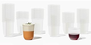 TOSSWARE Plant-Based Arc Cups Bundle - Set of 50 (16oz & 12oz) Recyclable Cold Cups