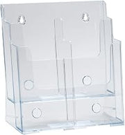 Azar Displays 252381 Two-Tier Four-Pocket Trifold Brochure Holder
