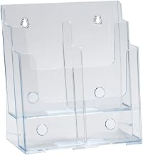 Azar Displays 252381 Two-Tier Four-Pocket Trifold Brochure Holder