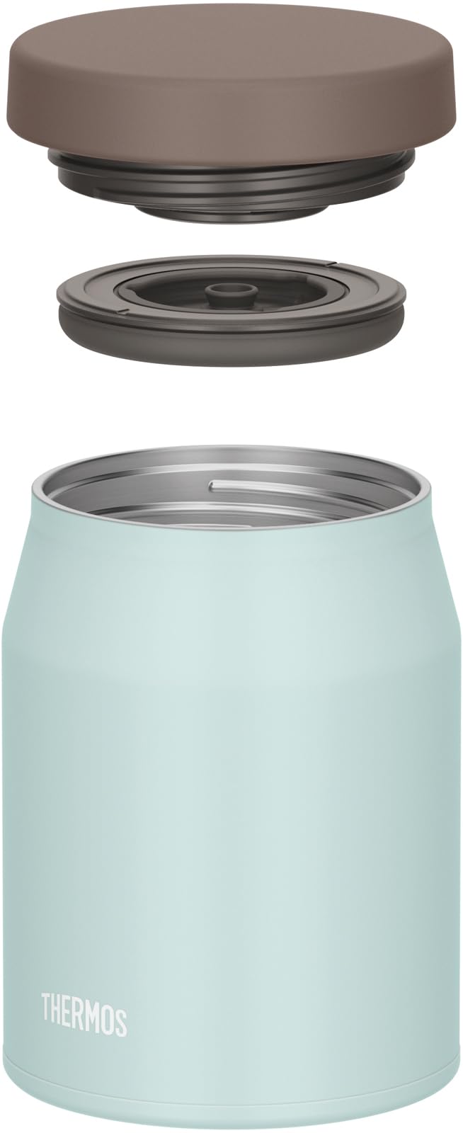 Vacuum Insulated Soup Jar by THERMOS – 500 ml, 500.0 milliliters, Stainless Steel Polypropylene Polystyrene Silicone, misty blue, Model JEF-500 MSB