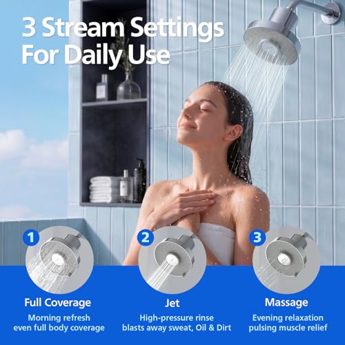 PHILIPS Chrome / Filtered Shower Head / Modern Fixed Showerheads