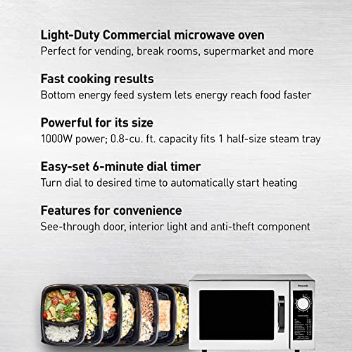 Panasonic 1000 Watt - Dial / NE-1025F / Silver Countertop Microwave Ovens