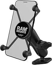 RAM MOUNTS X-Grip Large Phone Mount with Diamond Base and Medium Arm | Drill-down mount for cars, trucks and boats, fits large smartphones with B Size 1" ball system