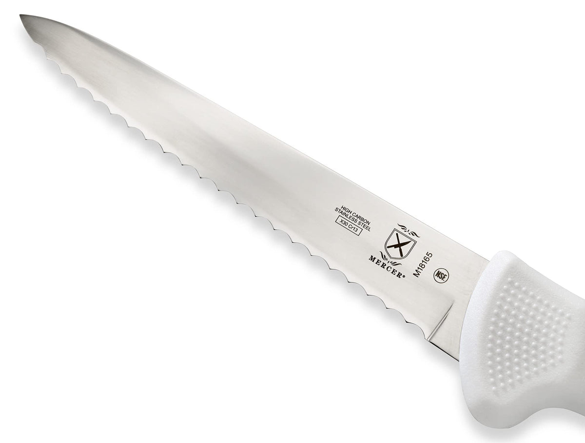 Mercer Culinary 5" / White / Wavy Edge Utility Knife 5 Inch Boning Knives