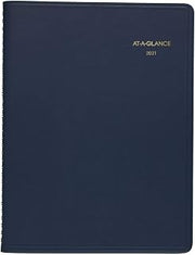 2021 Weekly Appointment Book & Planner by AT-A-GLANCE, 8-1/4" x 11", Large, Navy (709502021)