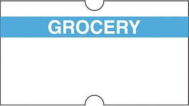 HUBERT Grocery Labels for HUBERT One Line Pricing Gun - 21mm L x 13mm H, 16 Sleeves