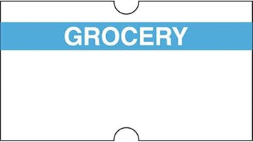 HUBERT Grocery Labels for HUBERT One Line Pricing Gun - 21mm L x 13mm H, 16 Sleeves