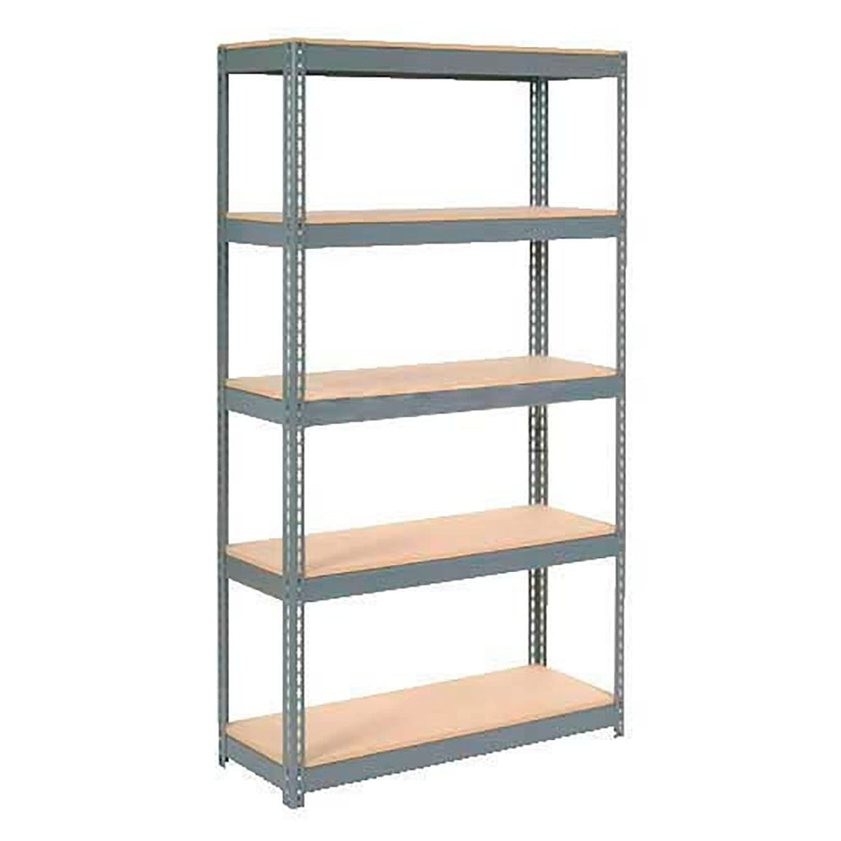 Extra Heavy Duty Shelving 48" W x 12" D x 72" H with 5 Shelves by Global Industrial – Alloy Steel, Grey, Model 717147