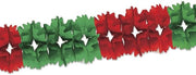 HUBERT Paper Garland Red/Green Arch - 12'L
