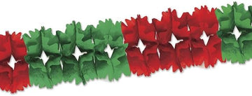 HUBERT Paper Garland Red/Green Arch - 12'L