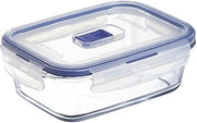 Luminarc Pure Box Active Glass Food Storage Container with Sliding Vent Lid (Rectangular 820ML)