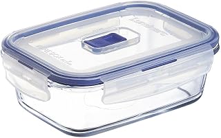 Luminarc Pure Box Active Glass Food Storage Container with Sliding Vent Lid (Rectangular 820ML)