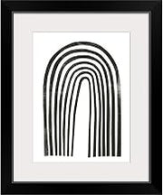 Arcobaleno Nero I Black Framed Wall Art Print, Artwork
