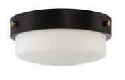 Oak Street 12" Flushmount Flat Black by Craftmade – 11" Width, Glass, Flat Black, Model X3212-FB
