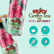 AriZona Green Tea with Hot Honey / 22 Fl Oz (12 Pack) / 12 Iced Tea