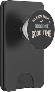 Funny Dog Walker Pun fWe Know About a doggone Good time PopSockets PopWallet for MagSafe