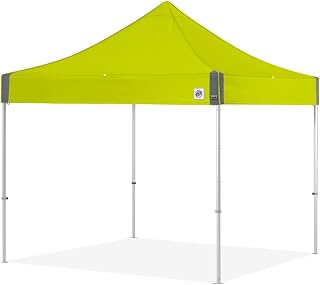E-Z UP Endeavor Instant Shelter Canopy, 10' x 10', Octagonal-Legged Aluminum Frame, Professional Grade Limeade Top, 100 Sq' of Shade