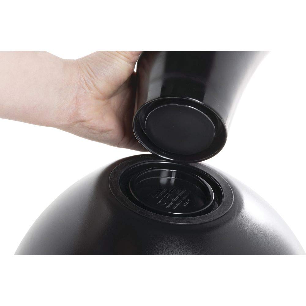 Black Melamine Pedestal - 6 1/2"Dia x 4 7/10"H by HUBERT – Melamine, Black, Model H0289-BLACK