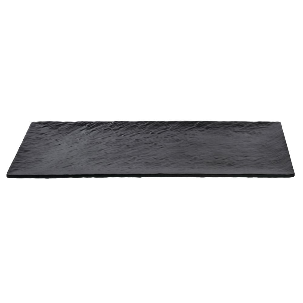 Serving Tray Matte Black Textured Melamine - 20"L x 10"W by HUBERT – 20"L x 10"W, Melamine, Black, Model M1416-BLACK