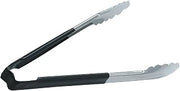 Vollrath Kool-Touch Color-Coded Tongs 16" with Scalloped Paddle, Black Handle 4781620