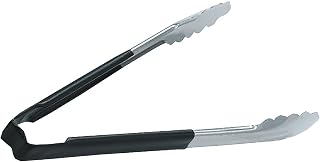 Vollrath Kool-Touch Color-Coded Tongs 16" with Scalloped Paddle, Black Handle 4781620