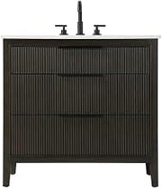 36" Single Bathroom Vanity in Chocolate Oak