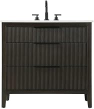 36" Single Bathroom Vanity in Chocolate Oak
