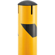 Steel Bollard w/Chain Slots & Removable Cap by Global Industrial – Steel, Yellow, Model 670583