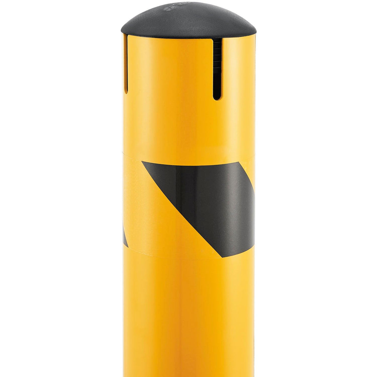 Steel Bollard w/Chain Slots & Removable Cap by Global Industrial – Steel, Yellow, Model 670583