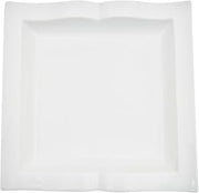 CAC China GBK-3 8-1/2-Inch Goldbook Porcelain Square Pasta Plate, White, Box of 24