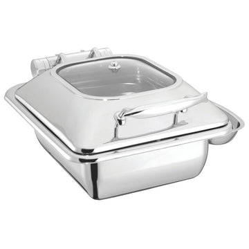 Induction Chafer Half Size 4 1/4 Qt Contemporary Stainless Steel by HUBERT – Stainless Steel, Model 1021L
