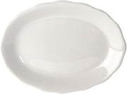 CAC China Seville 9 5/8 inch White Platter 24 Ct