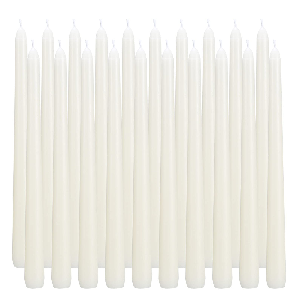 Flamecan Ivory Taper Candles, 10 Inch Tall, Pack of 20