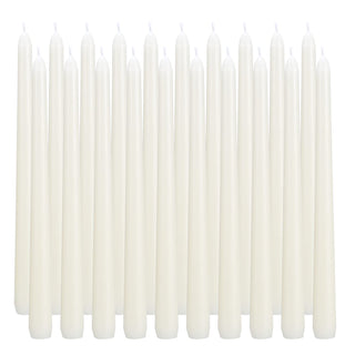 Flamecan Ivory Taper Candles, 10 Inch Tall, Pack of 20