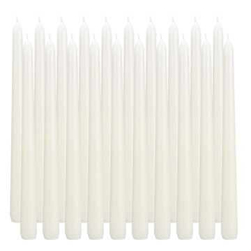 Flamecan Ivory Taper Candles, 10 Inch Tall, Pack of 20