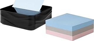 Post-it Note Dispenser, Black Wave Design, 1 Dispenser, 3 Pads