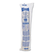 FLAT PLAS CUP LID F/9-20 OZ NO HOLE CLE 10/ by DCC662TP – 9-20 OZ, 20.0 ounces, Plastic, white/blue, Model DCC662TP