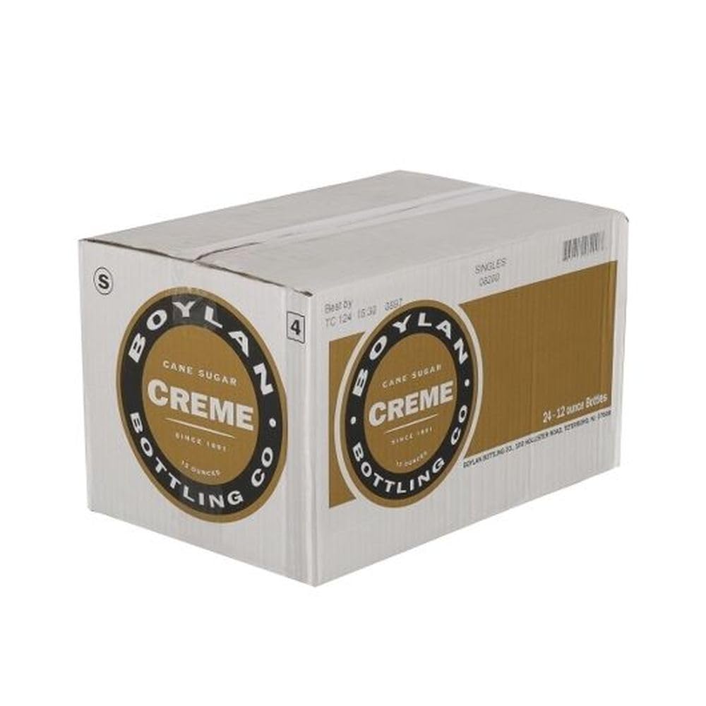 Bottling Co Creme Soda by Boylan – 12 Fl Oz (Pack of 24), Cream, Pack of 24