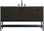 Elegant Kitchen and Bath 60" Single Bathroom Vanity in Mocha Brown