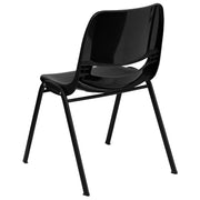 Hercules Kids 14 in Ergonomic Stack Chair by Flash Furniture – Pack of 5, Polypropylene, Black Plastic/Black Frame, Pack of 5, Model 5-RUT-14-PDR-BLACK-GG