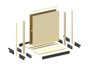 Double Sided Gondola Shelving Starter Kit 48x54x35 PLT Platinum by Lozier – 54" H, Alloy Steel, Platinum, Model KP1034.39W
