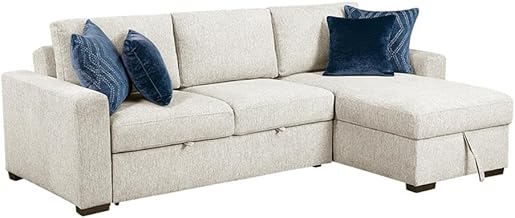 Lexicon Isla Microfiber 2-Piece Sectional with Reversible Chaise in Beige
