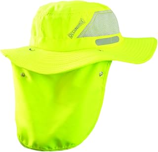 OccuNomix Tuff & Dry Wicking & Cooling Hi Viz Yellow Ranger Hat with Neck Shade