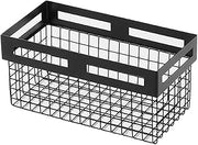 American Metalcraft BNRB126 Twilight 12.5 x 6.5 x 6 Black Metal Basket