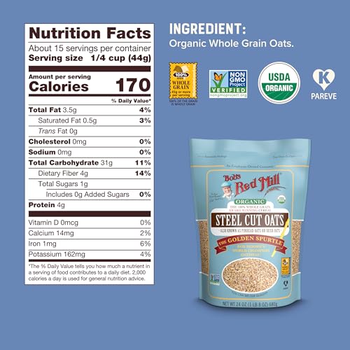 Bob's Red Mill 24 Ounce (Pack of 1) / Resealable / 1 Breakfast Foods