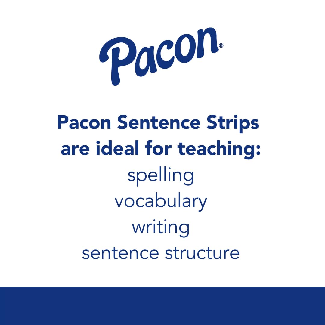 ASE Pacon Sentence Strips – 100 Count (Pack of 1), Tagboard, Assorted Colors, Model PAC5165